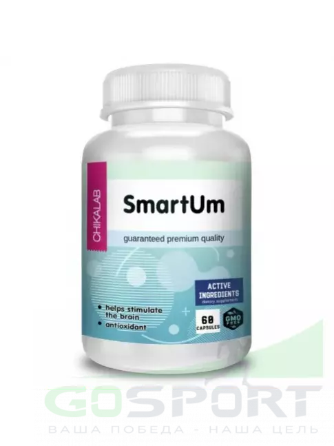 Витамины группы B Chikalab SmartUm 60 капсул, Нейтральный Витамины группы B Chikalab SmartUm 60 капсул, Нейтральный