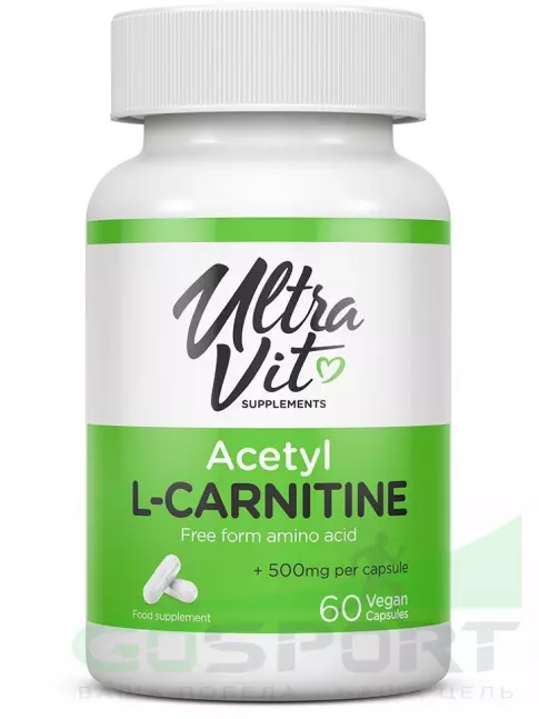 L-Карнитин в капсулах UltraVit Acetyl L-Carnitine 500 mg 60 веган капсул L-Карнитин в капсулах UltraVit Acetyl L-Carnitine 500 mg 60 веган капсул
