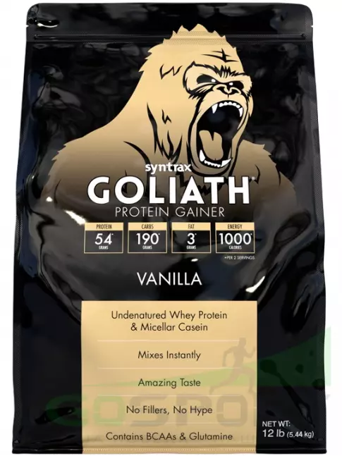 Гейнер SYNTRAX Gainer Goliath 5440 г, Ваниль Гейнер SYNTRAX Gainer Goliath 5440 г, Ваниль