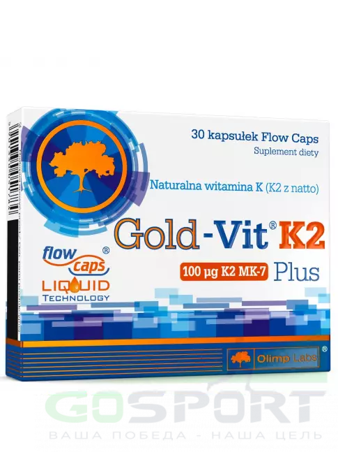Витамин K OLIMP Gold-Vit K2 Plus 30 капсул Витамин K OLIMP Gold-Vit K2 Plus 30 капсул