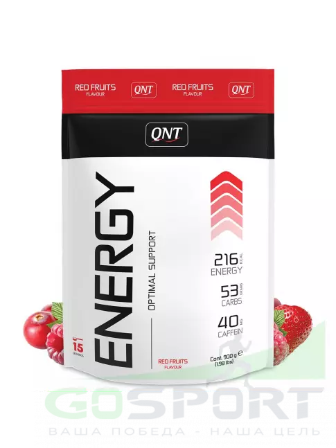 Изотоник QNT FULL ENERGY POWDER 900 г, Красные ягоды Изотоник QNT FULL ENERGY POWDER 900 г, Красные ягоды