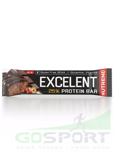 Протеиновый батончик NUTREND Excelent Protein Bar 85 г, Шоколад с орехами Протеиновый батончик NUTREND Excelent Protein Bar 85 г, Шоколад с орехами