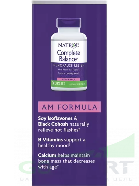 Витамины для женщин Natrol Complete Balance for menopause AM&PM formula 30+30 caps 30+30 капсул, Нейтральный Витамины для женщин Natrol Complete Balance for menopause AM&PM formula 30+30 caps 30+30 капсул, Нейтральный