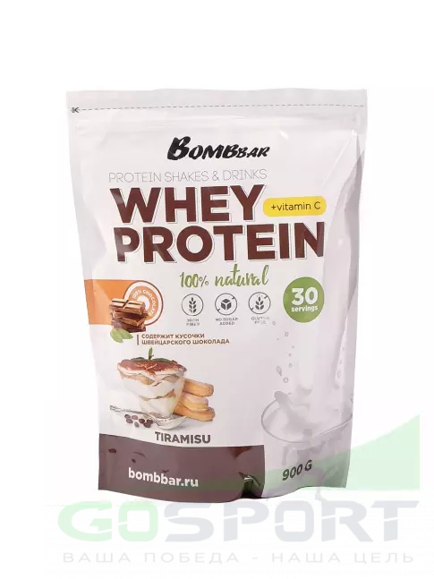 Сывороточный протеин BombBar Whey Protein 900 г, Тирамису Сывороточный протеин BombBar Whey Protein 900 г, Тирамису