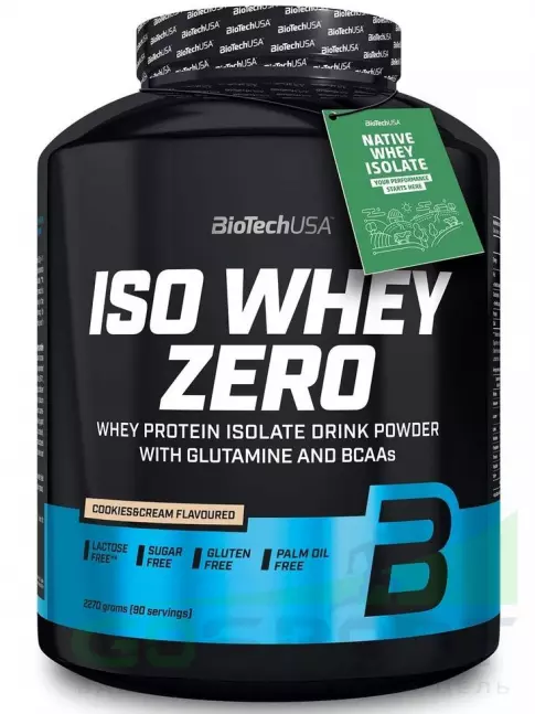 Изолят протеина BioTechUSA Iso Whey Zero 2270 г, Печенье с Кремом Изолят протеина BioTechUSA Iso Whey Zero 2270 г, Печенье с Кремом
