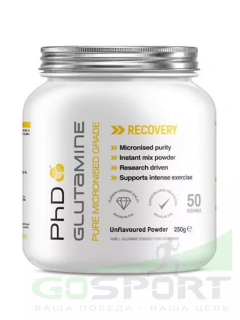 L-Глютамин PhD Nutrition Micronised Pharmaceutical L-Glutamine 250 г