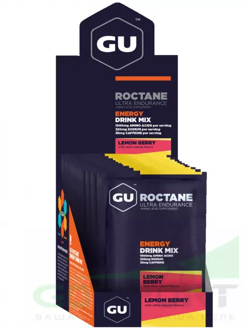 Изотоник GU Energy Labs GU ROCTANE ENERGY DRINK MIX 10 x 65 г, Лимонная ягода