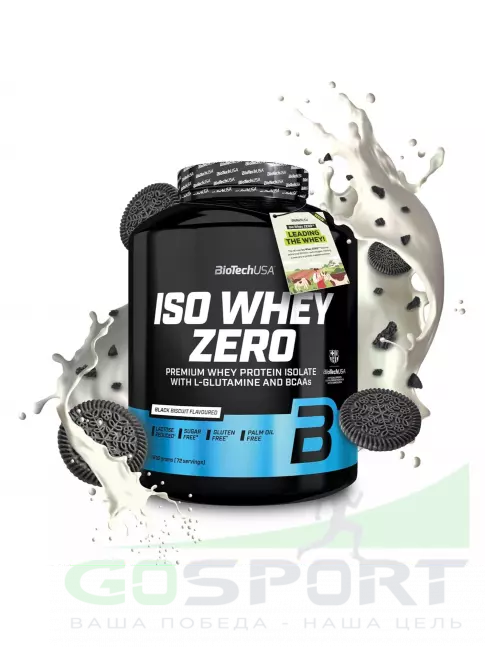 Изолят протеина BioTechUSA Iso Whey Zero 1816 г, Черный бисквит Изолят протеина BioTechUSA Iso Whey Zero 1816 г, Черный бисквит