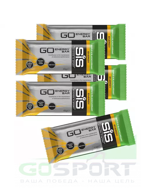 Энергетический батончик SCIENCE IN SPORT (SiS) GO Energy Bar 5 x 40 г, Яблоко-Черная смородина Энергетический батончик SCIENCE IN SPORT (SiS) GO Energy Bar 5 x 40 г, Яблоко-Черная смородина