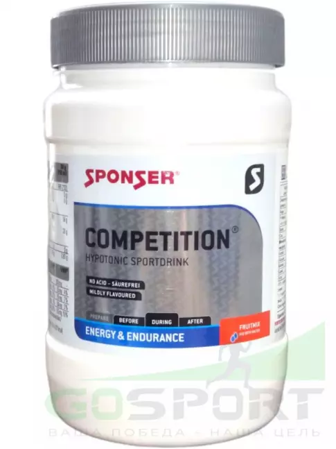 Изотоник SPONSER COMPETITION 400 г, Фруктовый микс Изотоник SPONSER COMPETITION 400 г, Фруктовый микс