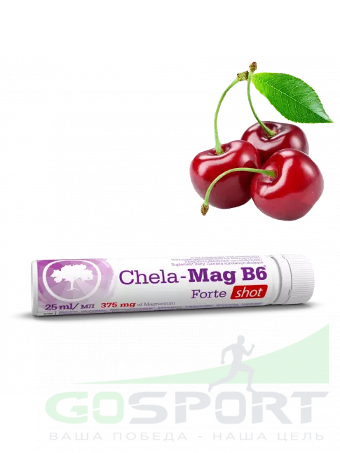 Магний OLIMP CHELA-MAG B6 FORTE SHOT 1х25 мл, Вишня Магний OLIMP CHELA-MAG B6 FORTE SHOT 1х25 мл, Вишня