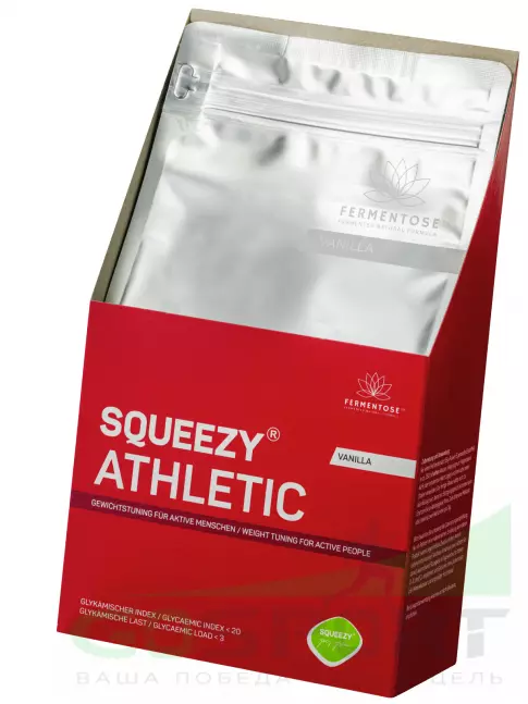 Заменитель питания SQUEEZY ATHLETIC 495 г, Ваниль Заменитель питания SQUEEZY ATHLETIC 495 г, Ваниль