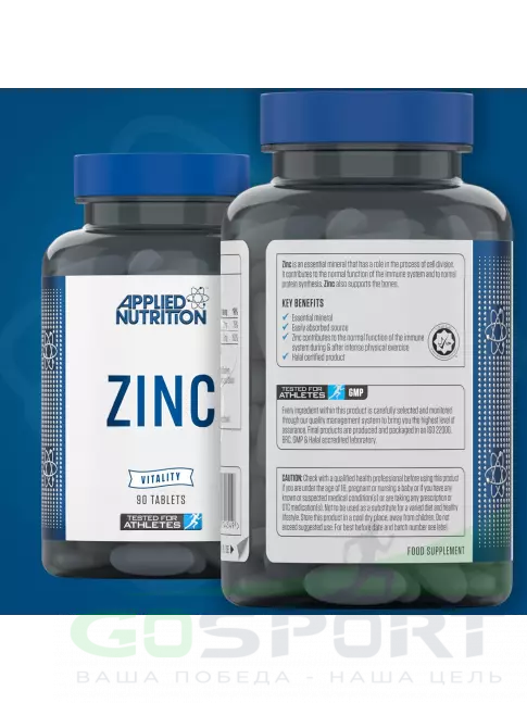 Цинк APPLIED NUTRITION Zinc 15 mg + Vitamin C 60 mg 90 таблеток