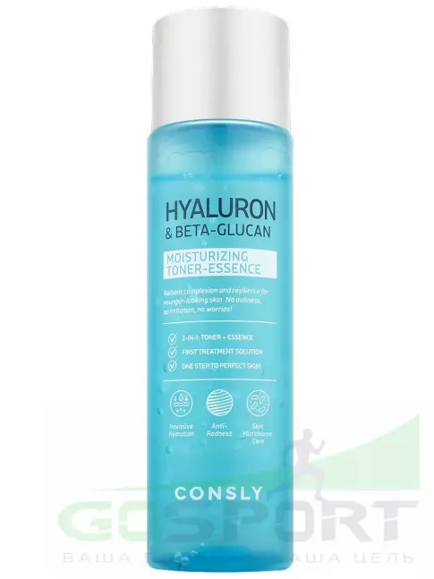 Тонеры для лица CONSLY Hyaluronic Acid & Beta-Glucan Moisturizing Toner-Essence 200 мл