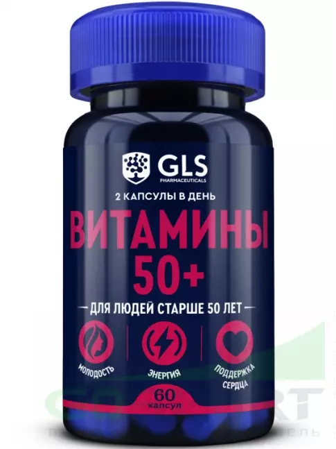 Витаминный комплекс GLS pharmaceuticals Витамины 50 плюс 60 капсул Витаминный комплекс GLS pharmaceuticals Витамины 50 плюс 60 капсул