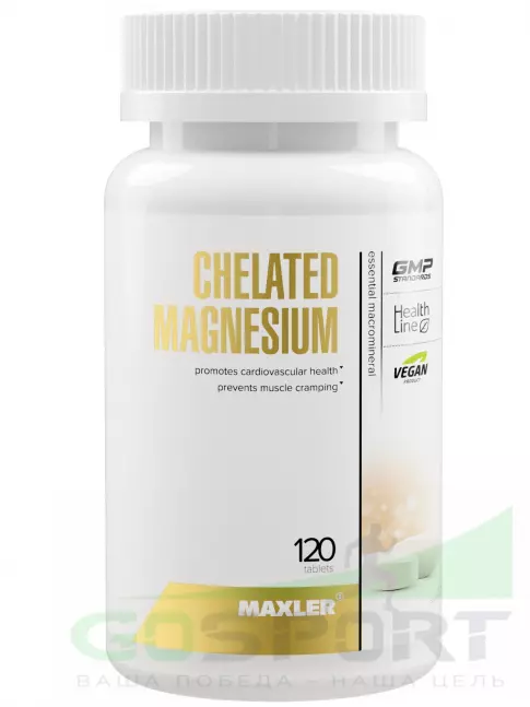 Магний MAXLER Chelated Magnesium 100 mg 120 таблеток Магний MAXLER Chelated Magnesium 100 mg 120 таблеток