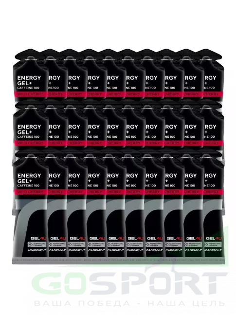 Гель питьевой GEL4U Energy GEL + Caffeine 100 30 x 60 г, Вишня