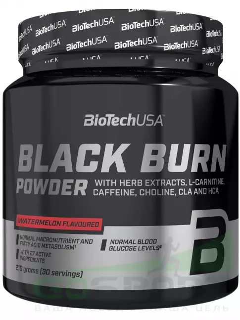 Жиросжигатель BioTechUSA Black Burn 210 г, Арбуз Жиросжигатель BioTechUSA Black Burn 210 г, Арбуз