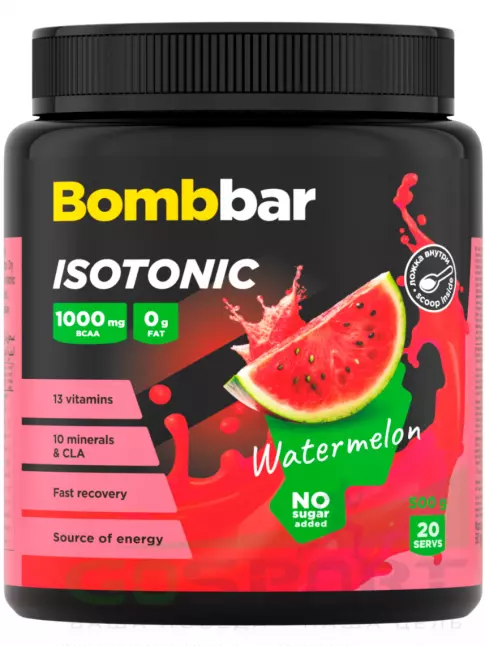 Изотоник BombBar Isotonic 500 г, Арбуз Изотоник BombBar Isotonic 500 г, Арбуз