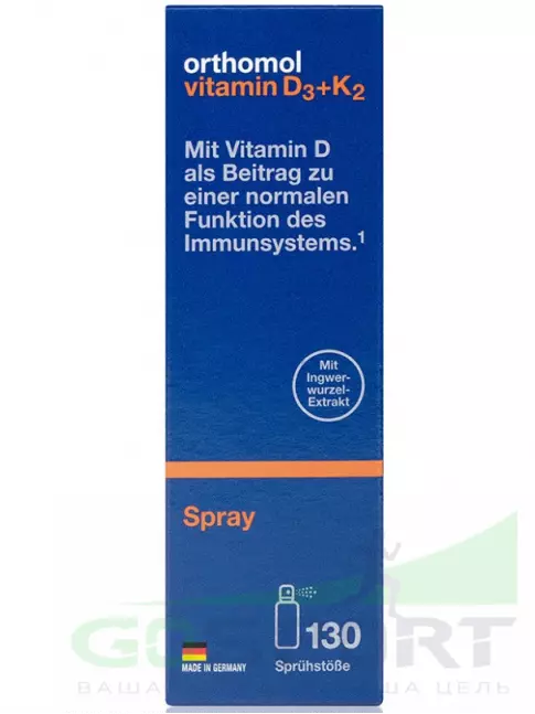 Витамин D Orthomol Vitamin D3+К2 20 мл, Апельсин-Мята Витамин D Orthomol Vitamin D3+К2 20 мл, Апельсин-Мята