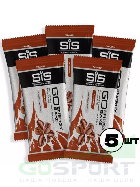 Энергетический батончик SCIENCE IN SPORT (SiS) GO Energy Bake 5 x 50 г, Тирамису Энергетический батончик SCIENCE IN SPORT (SiS) GO Energy Bake 5 x 50 г, Тирамису