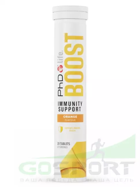 Для иммунитета PhD Nutrition LIFE BOOST 20 таблеток, Апельсин Для иммунитета PhD Nutrition LIFE BOOST 20 таблеток, Апельсин