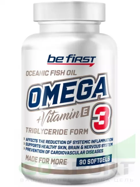 Омега-3 Be First Omega-3 + витамин Е (омега-3 35% ПНЖК + витамин Е) 90 капсул Омега-3 Be First Omega-3 + витамин Е (омега-3 35% ПНЖК + витамин Е) 90 капсул
