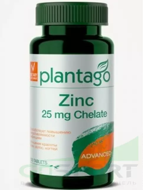 Цинк PlantaGo Zinc 25 mg Chelate 100 таблеток Цинк PlantaGo Zinc 25 mg Chelate 100 таблеток