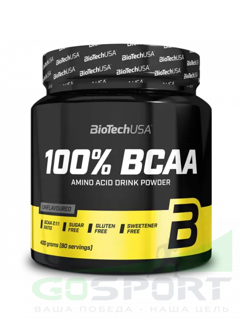 BCAA BioTechUSA 100% BCAA 2:1:1 400 г, Нейтральный BCAA BioTechUSA 100% BCAA 2:1:1 400 г, Нейтральный