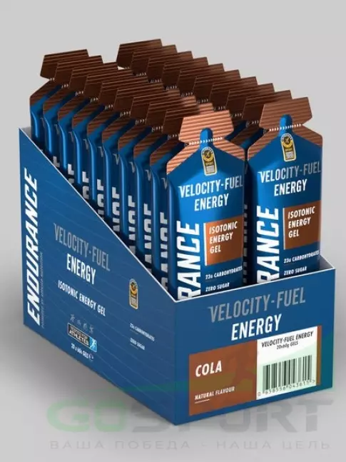 Энергетический гель питьевой APPLIED NUTRITION Endurance Velocity Fuel ENERGY Isotonic Gel 20 саше, Кока-Кола Энергетический гель питьевой APPLIED NUTRITION Endurance Velocity Fuel ENERGY Isotonic Gel 20 саше, Кока-Кола