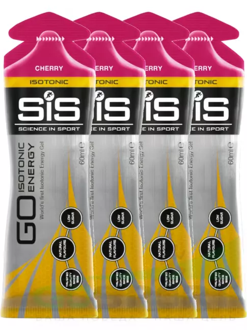 Гель питьевой SCIENCE IN SPORT (SiS) GO Isotonic Energy Gels 4 x 60 мл, Вишня Гель питьевой SCIENCE IN SPORT (SiS) GO Isotonic Energy Gels 4 x 60 мл, Вишня