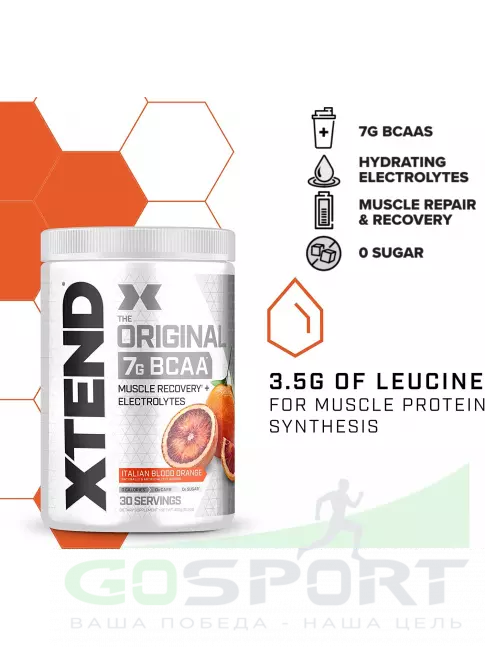 BCAA Xtend BCAA Xtend (EU) 398-431 г, Красный апельсин BCAA Xtend BCAA Xtend (EU) 398-431 г, Красный апельсин