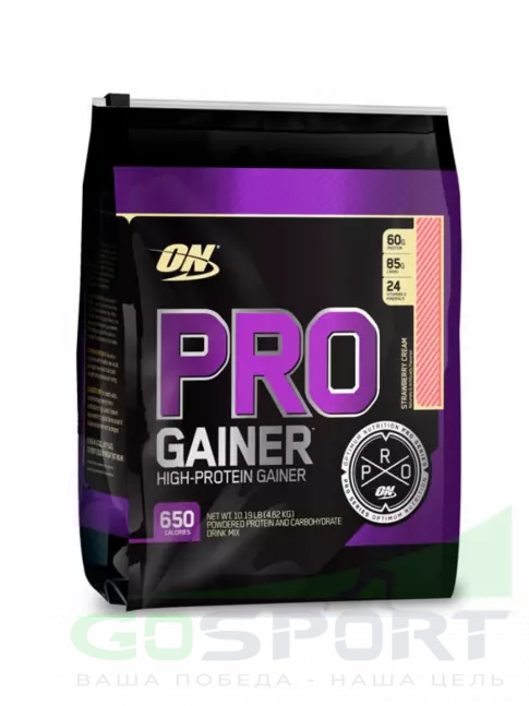 Гейнер Optimum Nutrition Gold Standard Gainer 4620 г, Клубника крем Гейнер Optimum Nutrition Gold Standard Gainer 4620 г, Клубника крем