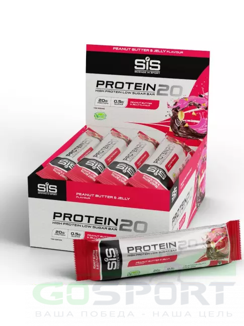 Протеиновый батончик SCIENCE IN SPORT (SiS) Protein 20 12 x 64 г, Арахисовое масло