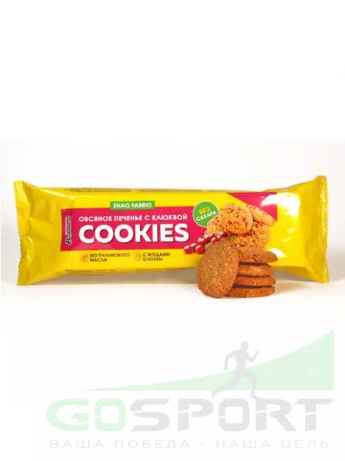 Энергетический батончик SNAQ FABRIQ Овсяное фитнес печенье 180 г, Клюква