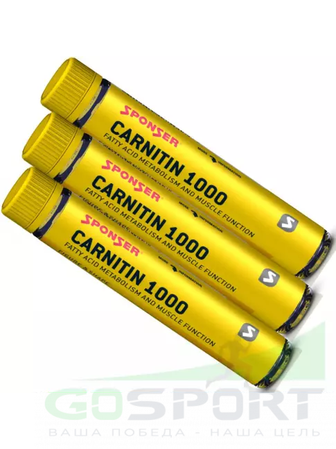 L-Карнитин жидкий SPONSER L-CARNITINE 1000 TRINKAMPULLE 3 x 25 мл, Персик