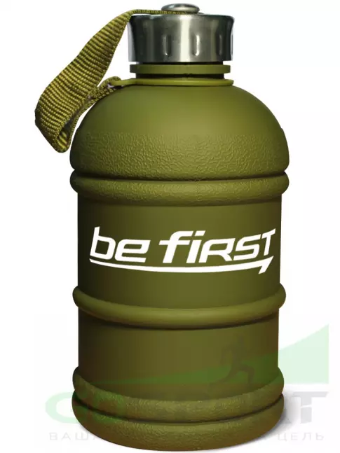 Бутылочки 1000 мл Be First Бутылка для воды Be First 1300 мл (матовая TS1300-FOROST) 1300 мл, Хаки