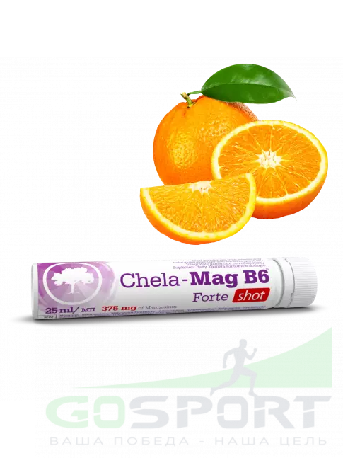 Магний OLIMP CHELA-MAG B6 FORTE SHOT 1х25 мл, Апельсин Магний OLIMP CHELA-MAG B6 FORTE SHOT 1х25 мл, Апельсин