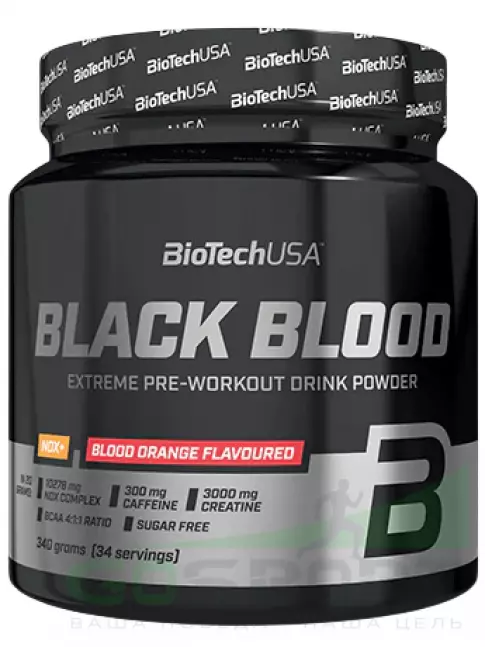 Предтреник в порошке BioTechUSA Black blood Nox+ 340 г, Красный апельсин Предтреник в порошке BioTechUSA Black blood Nox+ 340 г, Красный апельсин