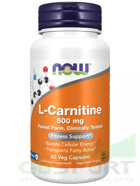 L-Карнитин в капсулах NOW Foods L-Carnitine 500 mg 60 веган капсул L-Карнитин в капсулах NOW Foods L-Carnitine 500 mg 60 веган капсул