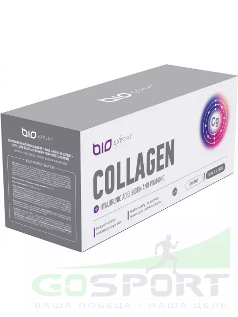 Коллаген жидкий BioExpert Collagen 12x50 мл, Лайм-мята Коллаген жидкий BioExpert Collagen 12x50 мл, Лайм-мята