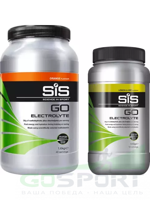 Изотоник SCIENCE IN SPORT (SiS) GO Electrolyte Powder 1x500 г, 1x1600 г, Апельсин, Лимон-лайм Изотоник SCIENCE IN SPORT (SiS) GO Electrolyte Powder 1x500 г, 1x1600 г, Апельсин, Лимон-лайм
