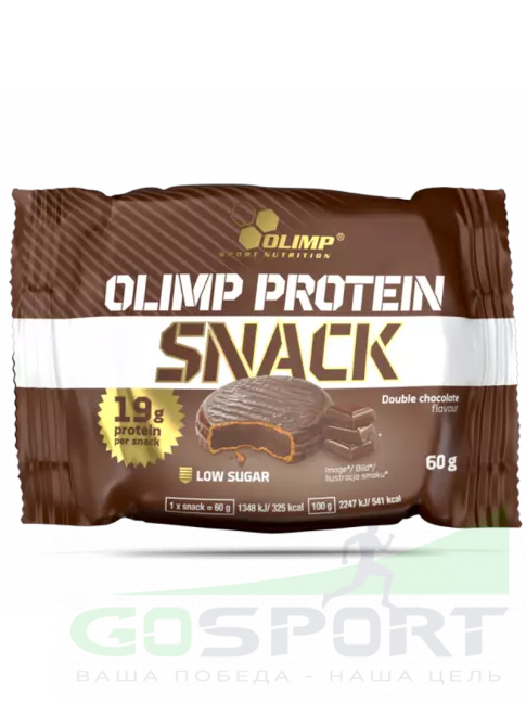 Протеиновый батончик OLIMP Protein Snack 60 г 1 x 60 г, Двойной шоколад Протеиновый батончик OLIMP Protein Snack 60 г 1 x 60 г, Двойной шоколад