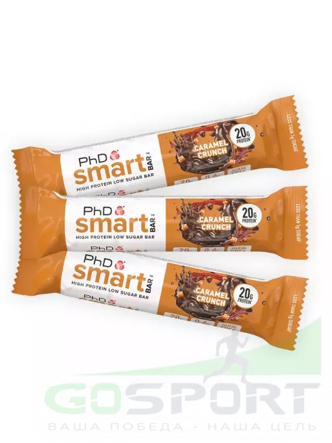 Протеиновый батончик PhD Nutrition Smart Bar 3 x 64 г, Карамель