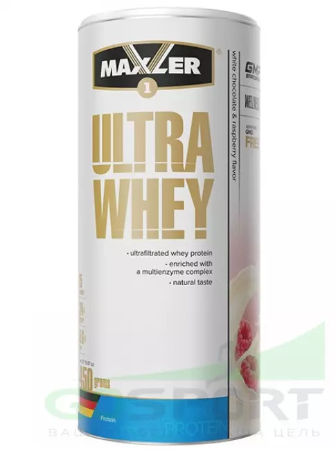 Сывороточный протеин MAXLER Ultra Whey 450 г, Белый шоколад с малиной Сывороточный протеин MAXLER Ultra Whey 450 г, Белый шоколад с малиной