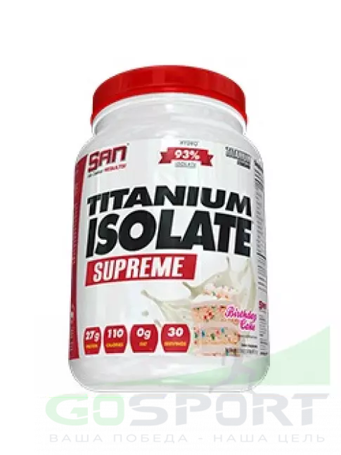 Изолят протеина SAN Titanium Isolate Supreme 900 г, Праздничный торт Изолят протеина SAN Titanium Isolate Supreme 900 г, Праздничный торт