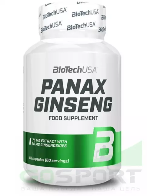Экстракты BioTechUSA Panax Ginseng 75 mg 60 капсул Экстракты BioTechUSA Panax Ginseng 75 mg 60 капсул