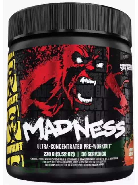 Предтреник в порошке Mutant Madness 270 г, Сладкий ледяной чай Предтреник в порошке Mutant Madness 270 г, Сладкий ледяной чай