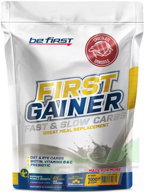 Гейнер Be First First Gainer 1000 г + Шейкер, Шоколад