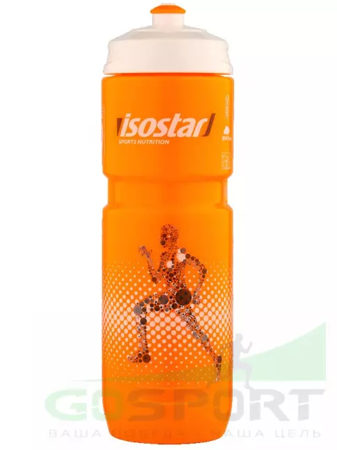 Бутылочки 750 мл Isostar Спортивная бутылочка Isostar 800 мл Оранжевая с белой крышкой 800 мл, Оранжевый